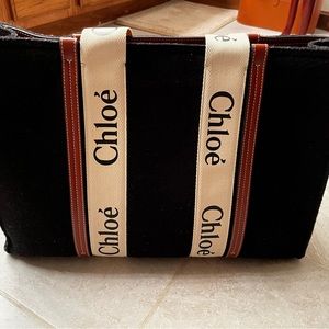 Black wool Chloe bag